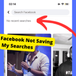 facebook not showing recent searches