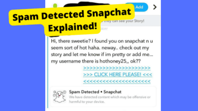 spam detected snapchat