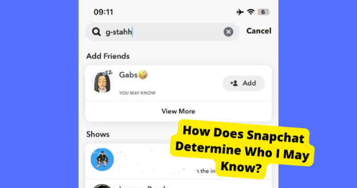 what does you may know mean on snapchat