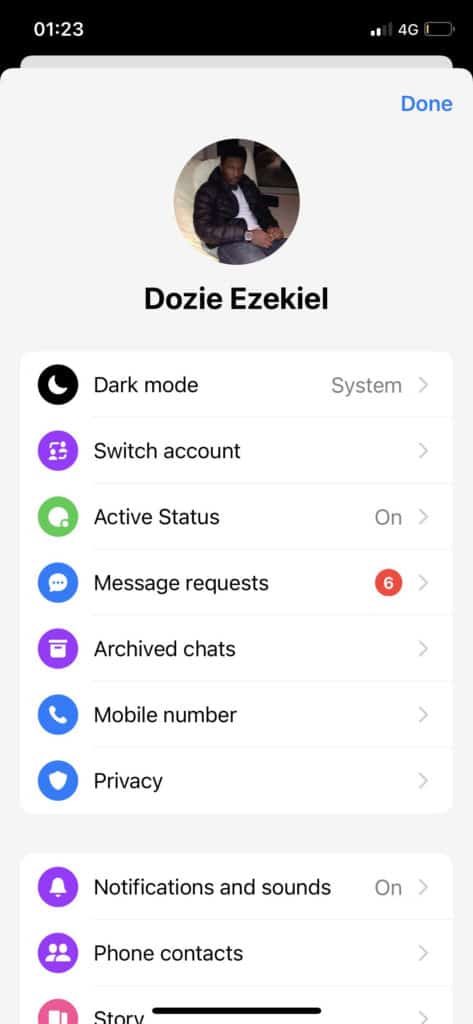 messenger settings