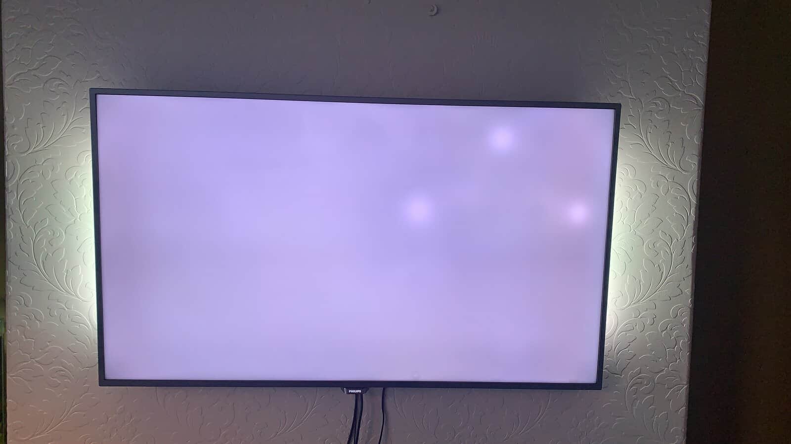 white spots on tv