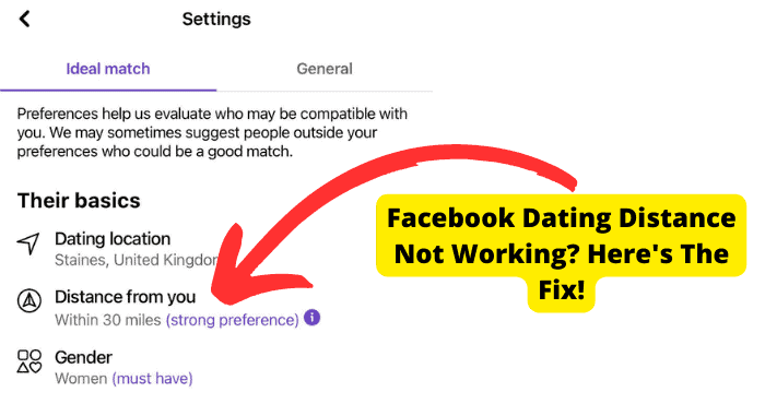 facebook dating location not working